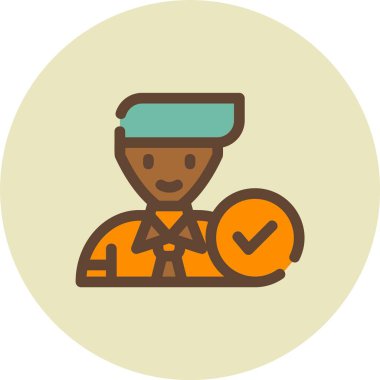 Doktor. Web simgesi basit illüstrasyon