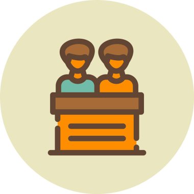 İş dünyası takım ikonu. Web için çalışma takımı vektör simgesinin basit illüstrasyonu