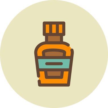 Viski şişesi ikonu vektör çizimi çizimi