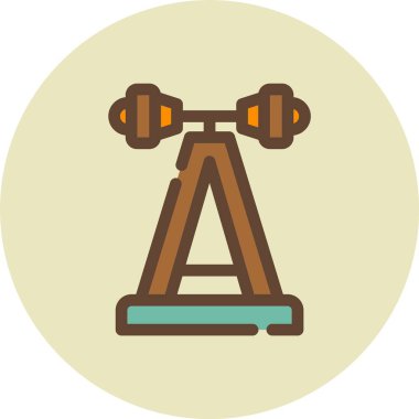 Teleskop. Web simgesi vektör illüstrasyonu