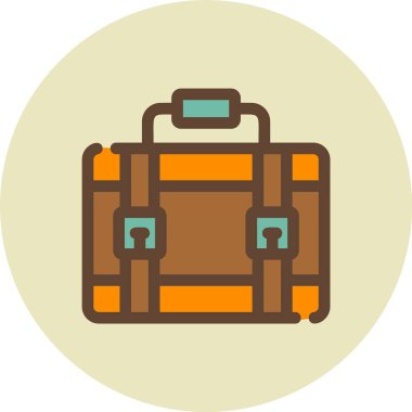 bavul ikonu vektör illüstrasyonu