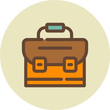 çanta dosya simgesi vektör illüstrasyonu