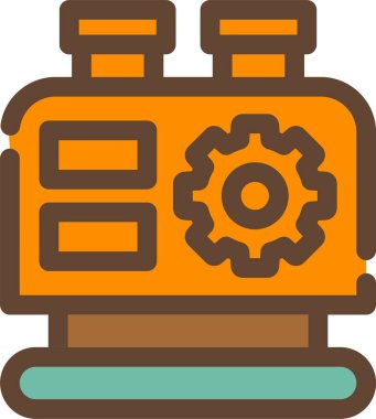 Teçhizat Web simgesi basit illüstrasyon