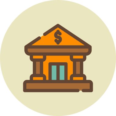 bank oluşturma vektör renk simgesi