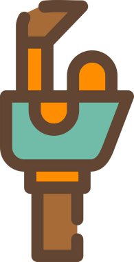 Bir kahve fincanı simgesinin vektör çizimi