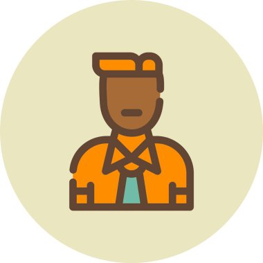 Elinde kahve poşeti olan bir adamın vektör çizimi.