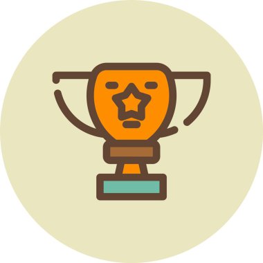 vektör kupa düz biçim simgesi