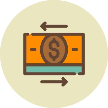 Para için. Web simgesi basit illüstrasyon