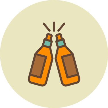 iki şişe simgesi. vektör çizim