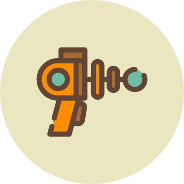 Silah tutan bir adamın vektör simgesi