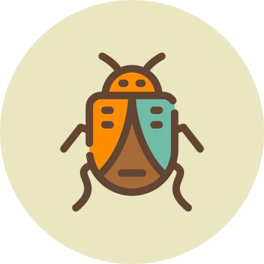 Böcek simgesi. Web için böcek vektör simgelerinin basit illüstrasyonu