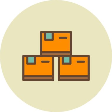 Kutu. Web simgesi basit illüstrasyon