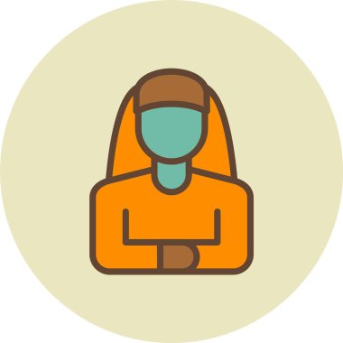 Maskeli bir adamın vektör simgesi ve kapalı gözlü bir eşarp.