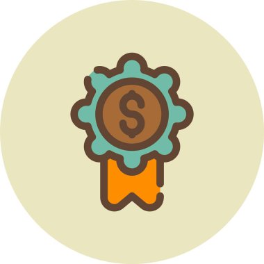 rozet ödülü simgesi renk özet vektörü