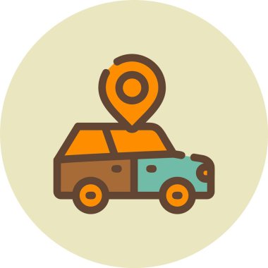 - Araba. Web simgesi basit illüstrasyon