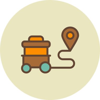 Kamp yapmak. Web simgesi basit illüstrasyon