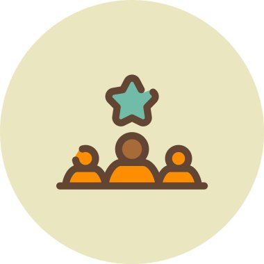 eşsiz grup vektör çizgisi simgesi