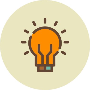 Ampul. Web simgesi basit illüstrasyon