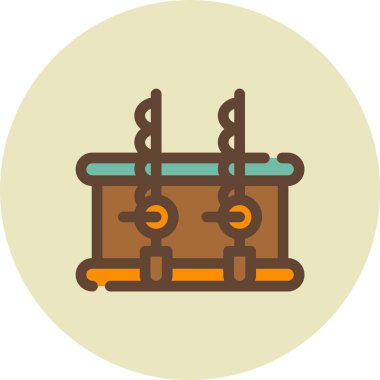 Bir zincir simgesinin vektör illüstrasyonu