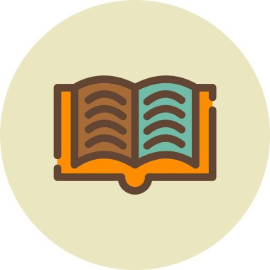 Kitap simgesinin vektör illüstrasyonu