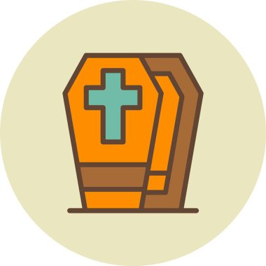 mezar. Web simgesi basit illüstrasyon