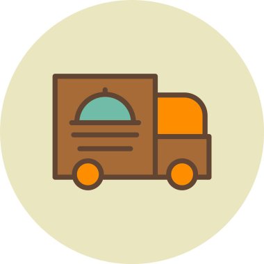 kamyon vektör simgesi modern basit vektör illüstrasyonu