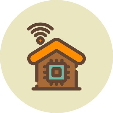 Web için ev simgesi, vektör illüstrasyonu