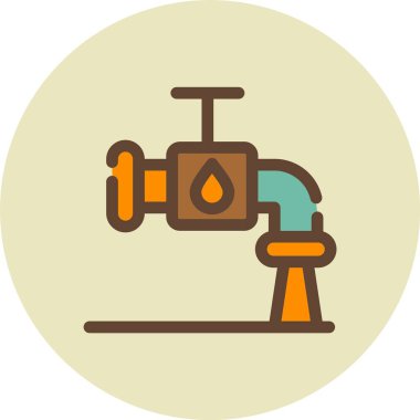 Su musluğu simgesinin vektör illüstrasyonu