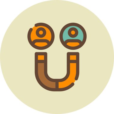 Şirin bir çizgi film simgesinin vektör çizimi