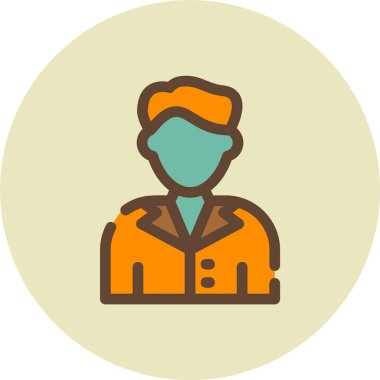 Avatar işçi simgesi, vektör illüstrasyonu