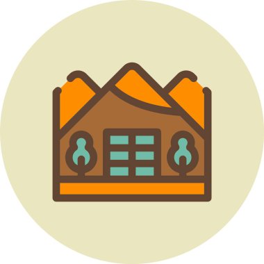 Ev simgesinin vektör illüstrasyonu