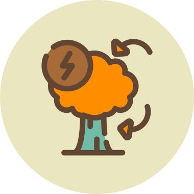 Bir ağaç simgesinin vektör illüstrasyonu