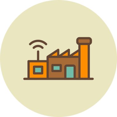 Bina. Web simgesi basit illüstrasyon