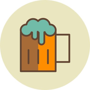 bira kupası, illüstrasyon, vektör, beyaz arka planda..