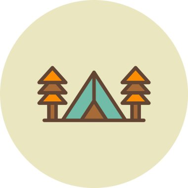 Bir dağ simgesinin vektör illüstrasyonu