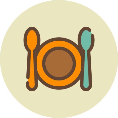 Bir restoran simgesinin vektör illüstrasyonu