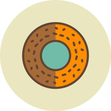 donut. Web simgesi basit illüstrasyon