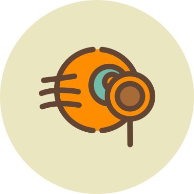 Çizgi film ve cadılar bayramı ikonunun vektör çizimi. düzenlenebilir vuruş