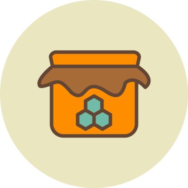 Jar Doldurulmuş Vektör Simgesi Tasarımı