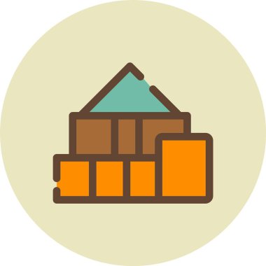 Depo. Web simgesi basit illüstrasyon