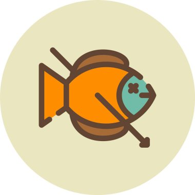 Vektör Balık Simgesi İllüstrasyonu