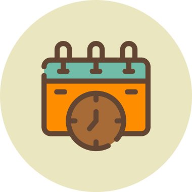 Saat simgesinin vektör illüstrasyonu