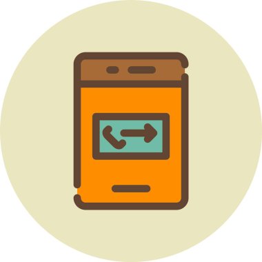 Cep telefonu. Web simgesi basit illüstrasyon