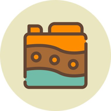 Bir benzin istasyonunun vektör illüstrasyonu