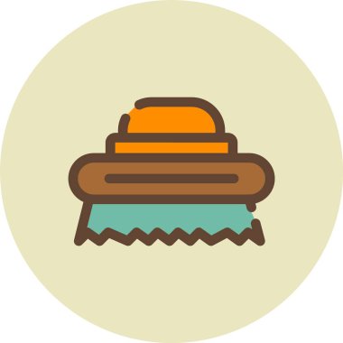 Beyaz arka planda izole edilmiş modayı takip eden fırın gıda simgesi