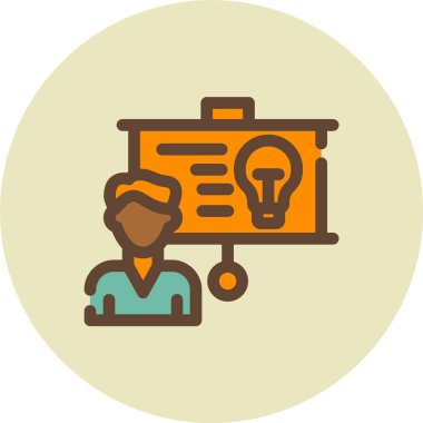 yaratıcı iş simgesi, vektör illüstrasyonu