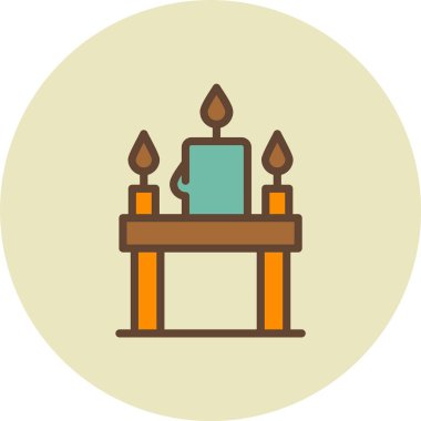 Mum simgesi vektör illüstrasyonu