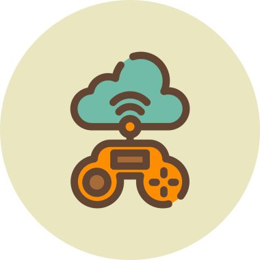 Bulut. Web simgesi basit illüstrasyon