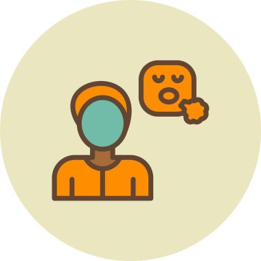 Çanta ikonlu bir adam. vektör illüstrasyonu