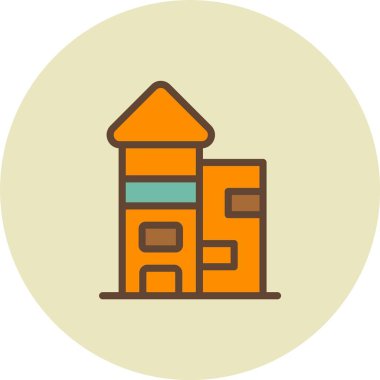 Modern yapı simgesinin vektör illüstrasyonu